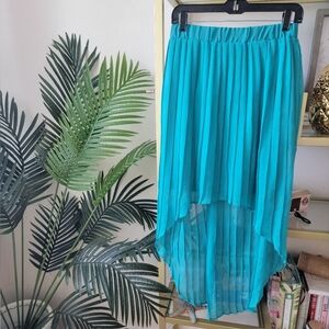 Teal High Low Pleated Skirt by Target Xhilaration Women's Size Medium!